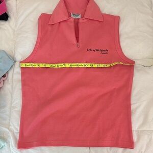 Women's Coral Sleeveless Collared Top SP